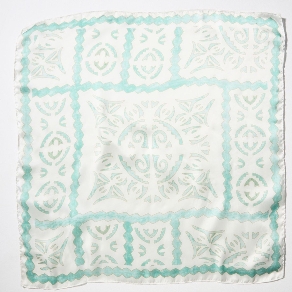 NWT Anthropologie Wallpaper Floral Satin Head Wrap Scarf